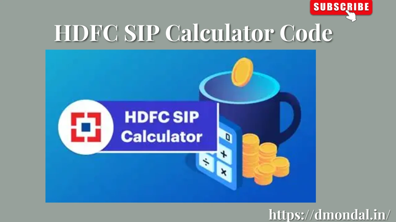 HDFC SIP Calculator Code
