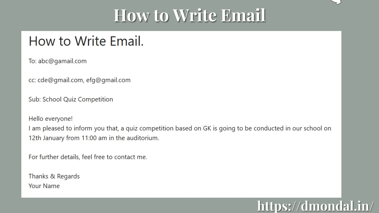 How to Write Email