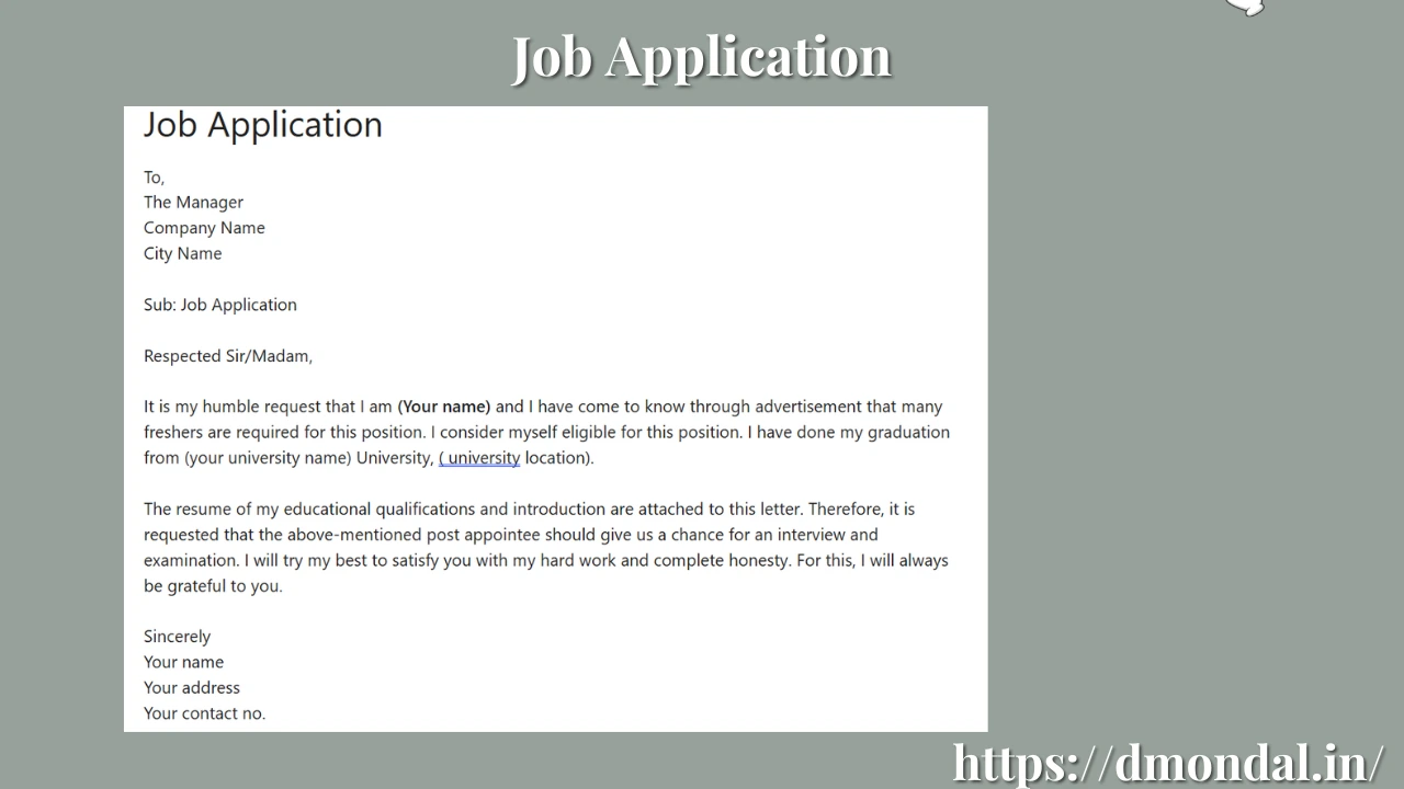 Job Application
