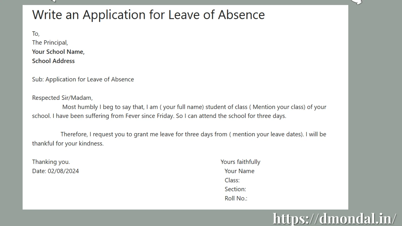 Leave of Absence