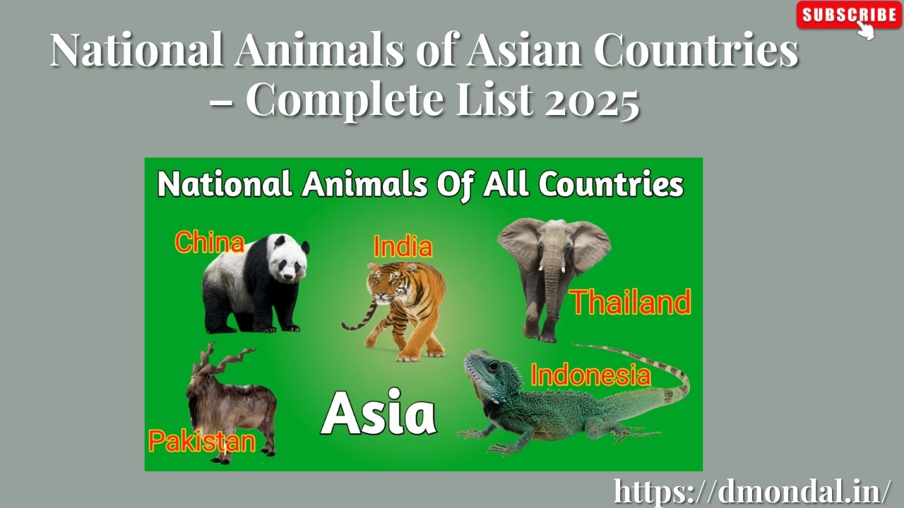 National Animals of Asian Countries – Complete List 2025