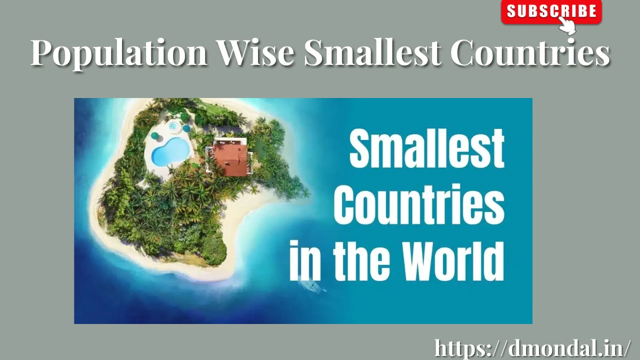 Population Wise Smallest Countries